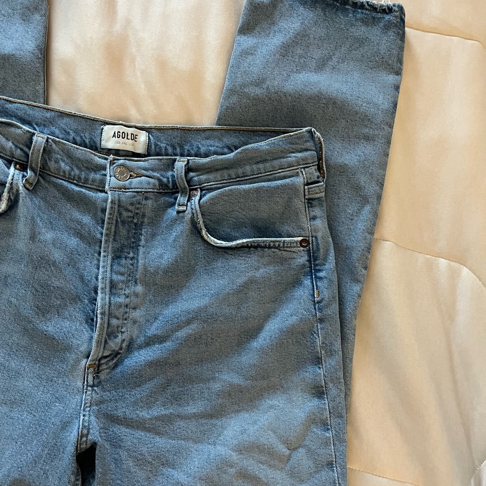 Agolde High Rise Riley Straight Jeans - Picture 10 of 16